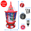 Linterna inflable navideña de 6 pies de altura con muñeco de