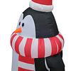 Pingüino lindo inflable de Navidad iluminado de 4 pies de al