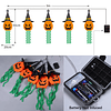 Luces de calabaza de Halloween, 10 pies con pilas, 5 LED, de