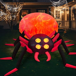 Araña inflable gigante de Halloween de 8 pies, decoración al