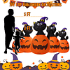 Decoraciones Inflable de Halloween de 5 pies, gato de calaba