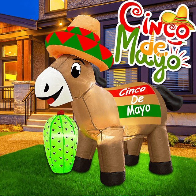 4 pies Cinco De Mayo Inflable Decoraciones al aire libre Fie