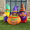 Inflable de Halloween de 6 pies, tres brujas con caldero, gn