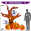 Árbol muerto inflable de Halloween de 8 pies con decoración