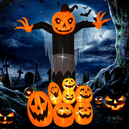 Segador de calabaza inflable gigante de Halloween de 9 pies,