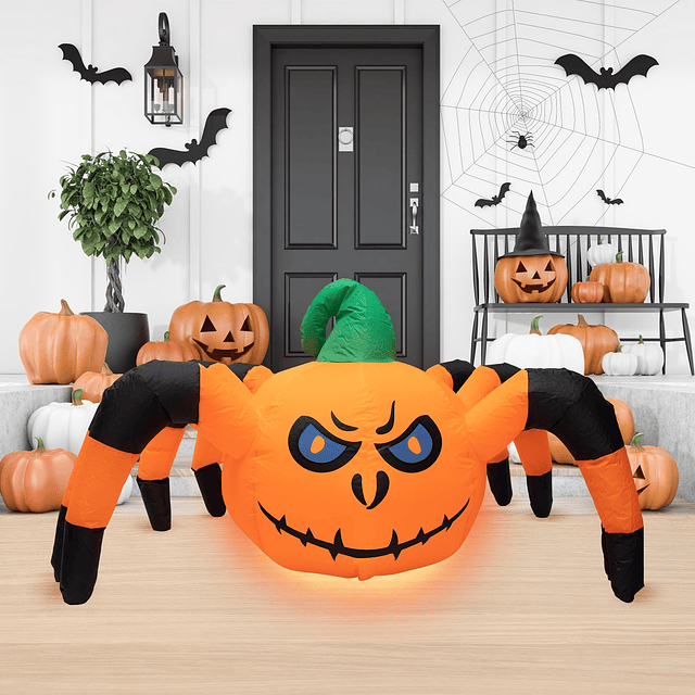 Decoración de calabaza inflable de Halloween de 5 pies, deco