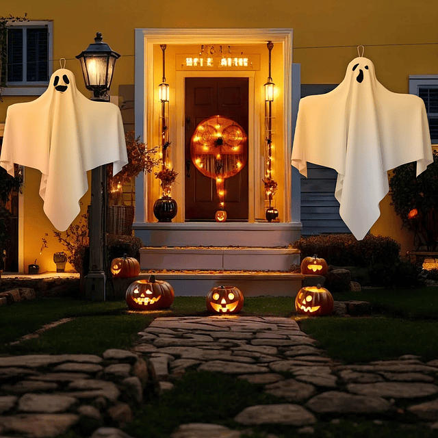 4 piezas de decoraciones colgantes de Halloween para interio