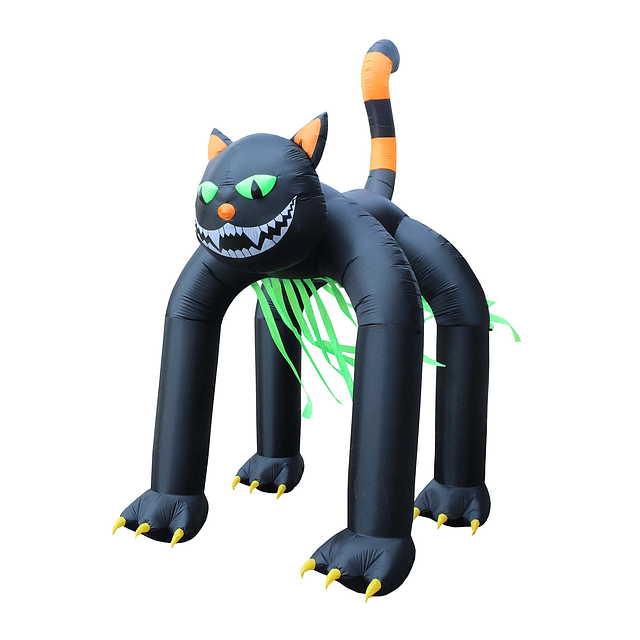 Jumbo 13 pies de altura Halloween inflable gato negro arco a