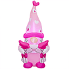 Gnomo rosa inflable de San Valentín, gnomos suecos iluminado