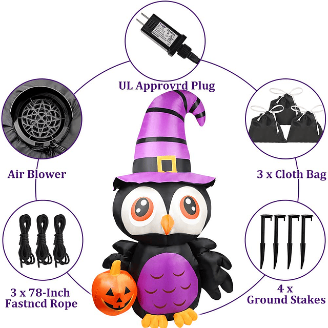 Decoraciones Inflable de Halloween de 6 pies para exteriores