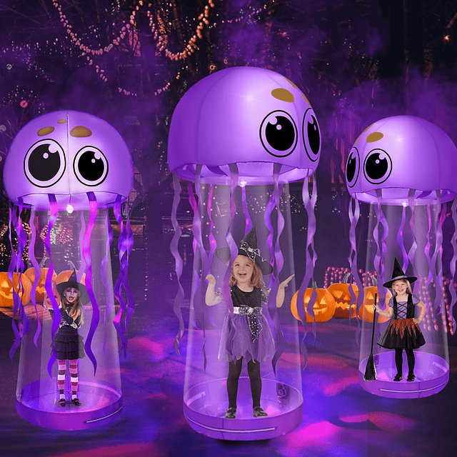 Decoración de pulpo inflable de Halloween al aire libre de 8