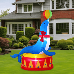 Sello inflable de 5 pies para decoración al aire libre de fi