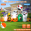 Inflable de Halloween de 8 pies, fantasmas, calabazas, sombr