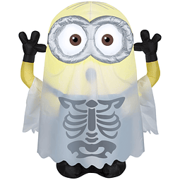 Minion Dave de 3.5 pies con disfraz de esqueleto fantasma Mi