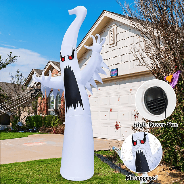 Fantasma inflable de Halloween de 12 pies, decoraciones al a