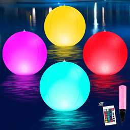 4 piezas de luces flotantes solares para piscina grande, 16