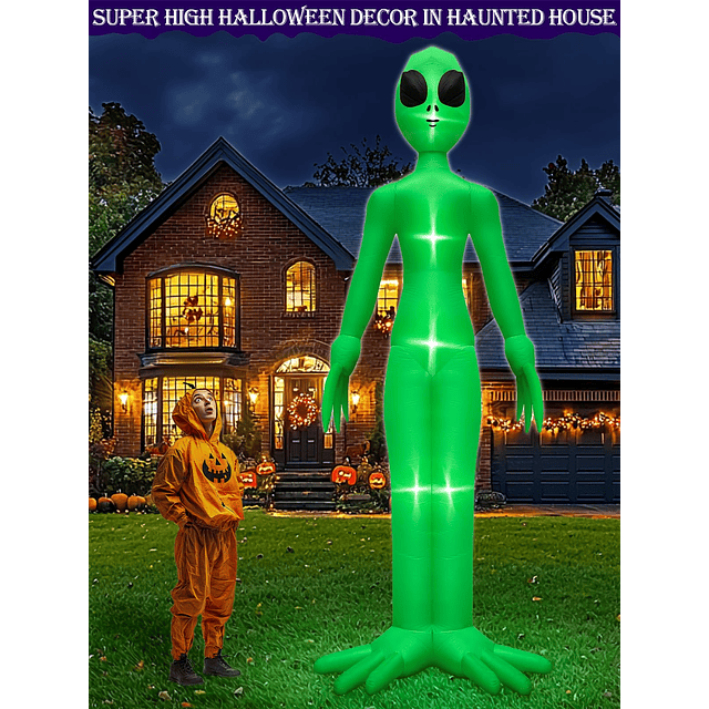 Decoración alienígena inflable gigante de Halloween de 14 pi