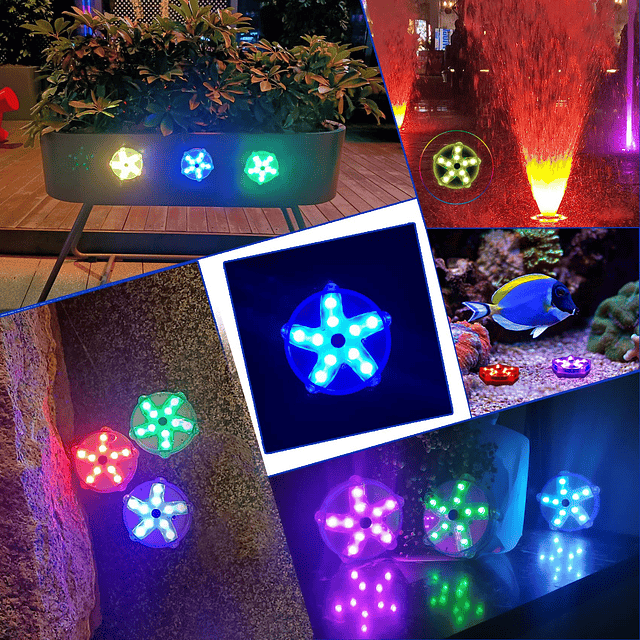 Luces flotantes para piscina, luces magnéticas impermeables