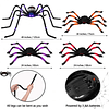 Paquete de 4 arañas de Halloween, araña gigante de 4 pies y