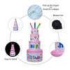 Pastel inflable de feliz cumpleaños inflable de 6 pies con v