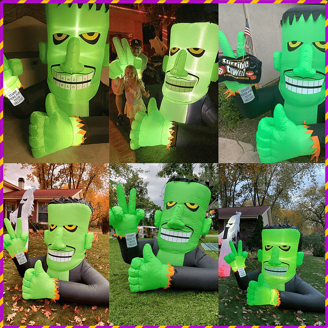 Decoración al aire libre inflable de Frankenstein de Hallowe