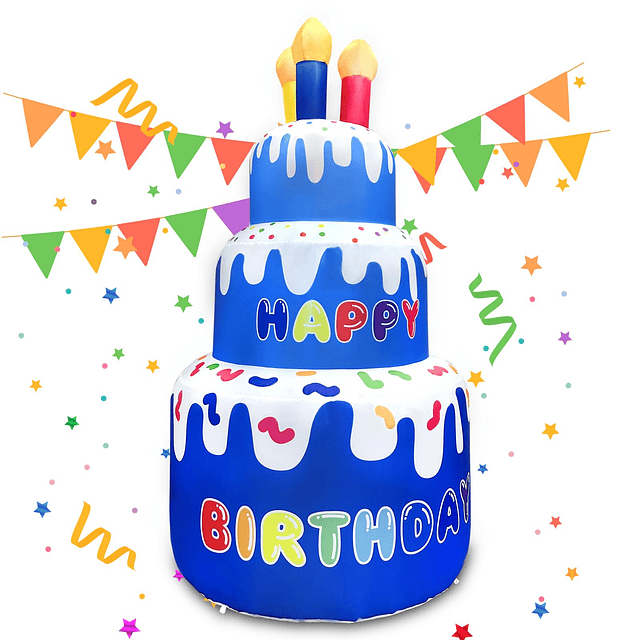 Decoraciones Inflable para tartas de feliz cumpleaños de 5.9