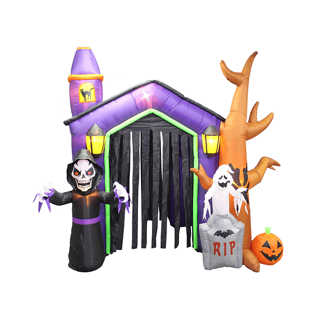 Castillo inflable de casa encantada de Halloween de 8,5 pies