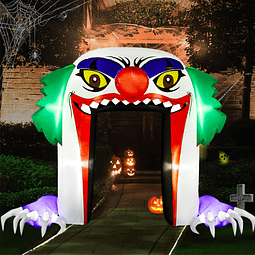 Arco de payaso inflable gigante de Halloween de 10 pies, dec