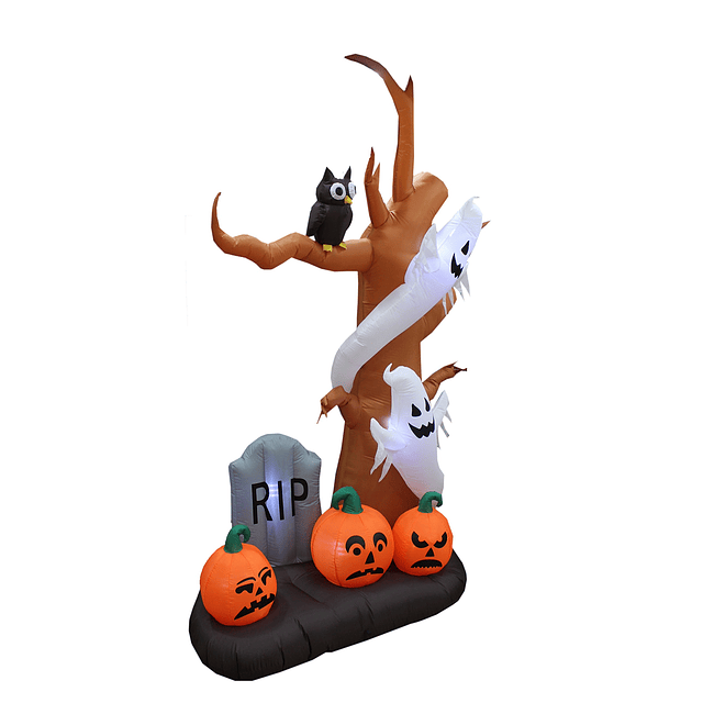 Árbol inflable de Halloween de 9 pies de altura con fantasma