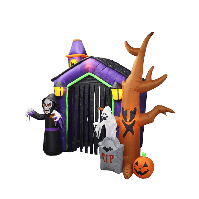 Castillo inflable de casa encantada de Halloween de 8,5 pies