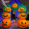 Decoración de arco de calabaza inflable de Halloween de 9 pi