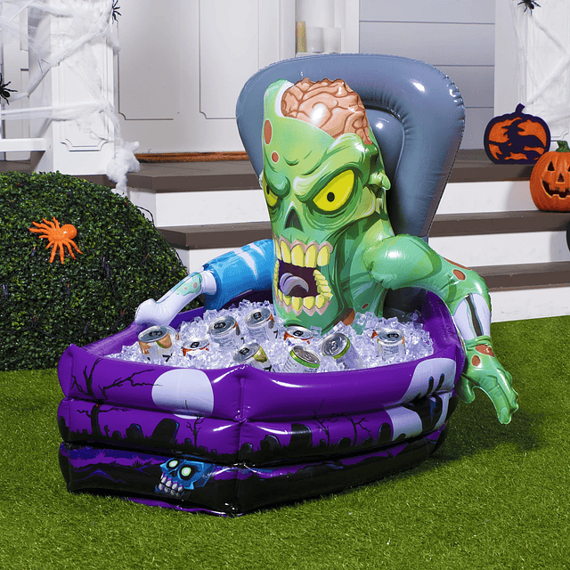 Novedad inflable Zombie Happy Halloween enfriador de bebidas