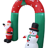 Arco inflable de Papá Noel y muñeco de nieve iluminado de Na