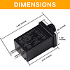 Adaptador inflable de repuesto de 12 V 1,5 A para jardín 2 u