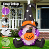 Gnomos de Halloween Inflable de 5 pies, decoraciones al aire