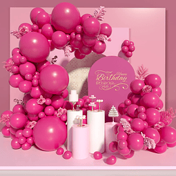 Kit de arco de globos rosa – 120 piezas 18+10 globos Mette r