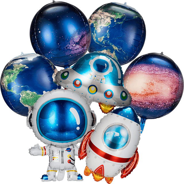 8 Piezas Globos Espaciales Galaxias Globos Grandes de Dibujo