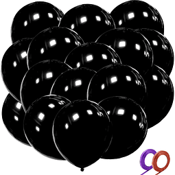 32 globos grandes negros de 18 pulgadas, globos redondos de