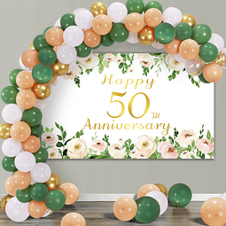 79PCS Decoraciones del 50 Aniversario de Boda Flor de Peonía