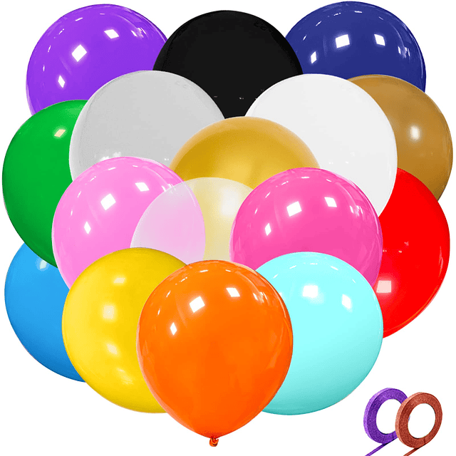 32 globos grandes de 18 pulgadas, colores surtidos, globos r