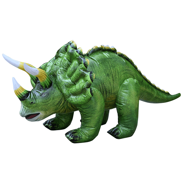 Juguete inflable de dinosaurio Triceratops, 43 pulgadas, ver