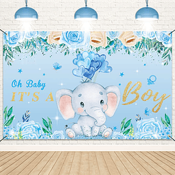 Decoraciones de telón de fondo para baby shower de niño, pan