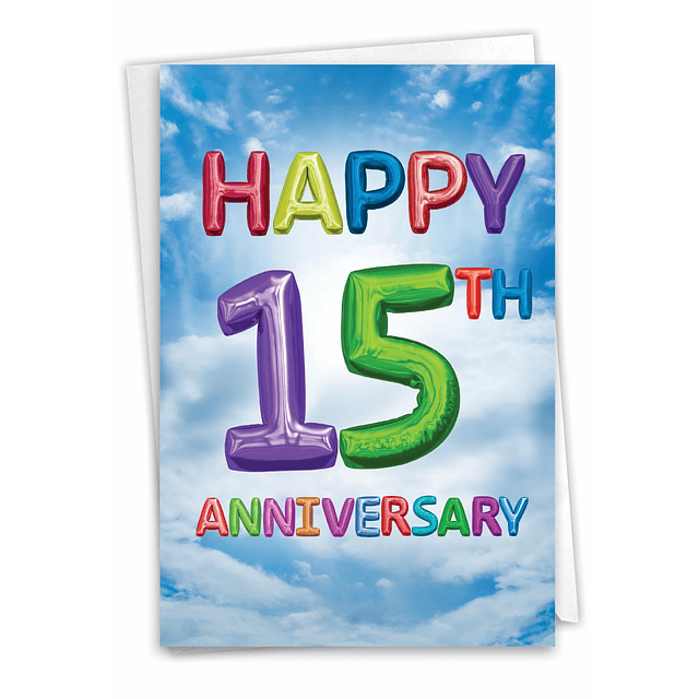 - Tarjeta de 15º aniversario con sobre - Tarjeta de celebrac