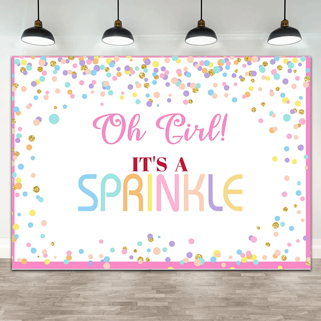 7 × 5 pies Niña Sprinkle Baby Shower Fiesta de Cumpleaños Te