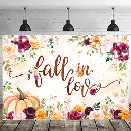 Decoraciones de despedida de soltera de otoño – Fondo de ena