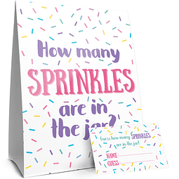 Cuántos Sprinkles en el cartel del juego Jar Party con tarje