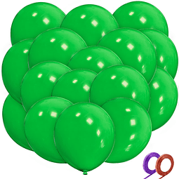 32 globos grandes verdes de 18 pulgadas, globos redondos de