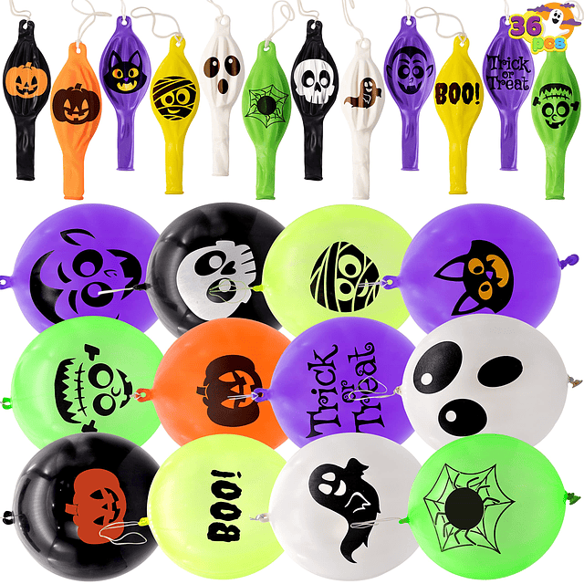 36 Uds. Globos de Halloween para niños, juego de truco o tra