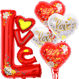 KatchonBig Juego de globos I Love You - 44 pulgadas pieza de