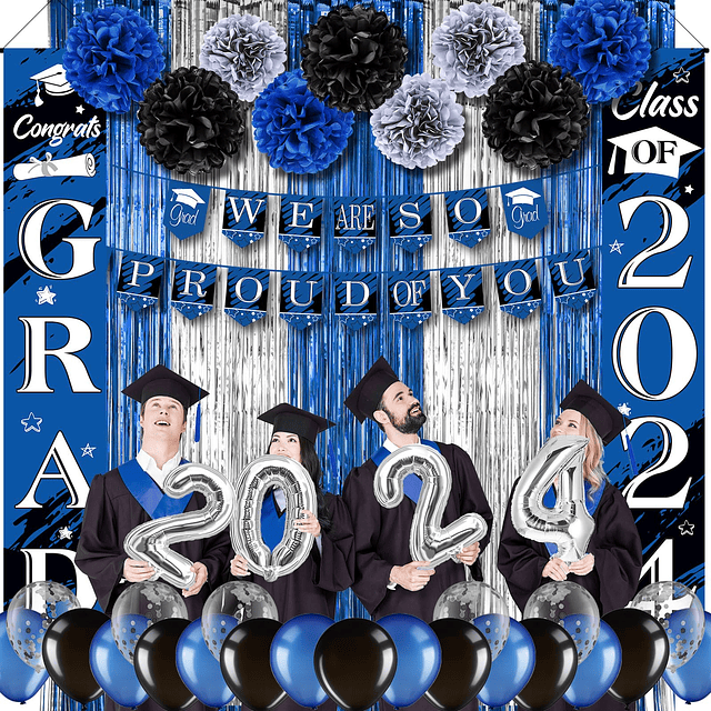 Decoraciones para fiestas de graduación Clase de 2024 Sumini